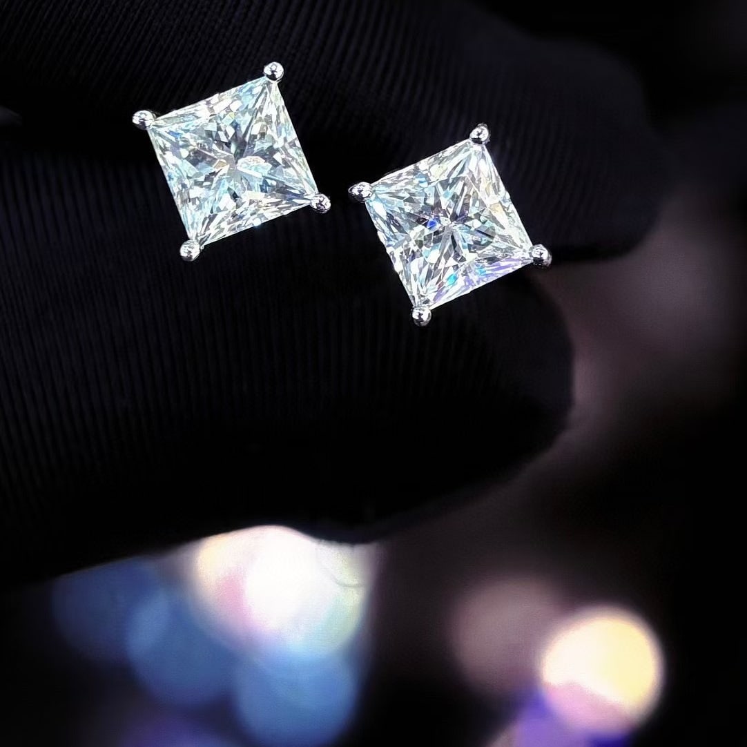 14k Gold 2 Ct Natural H Diamond Earrings - 4