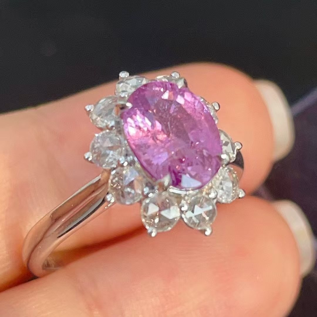 14k Gold 2.74 Ctw Natural Sapphire & Diamond Ring - 2