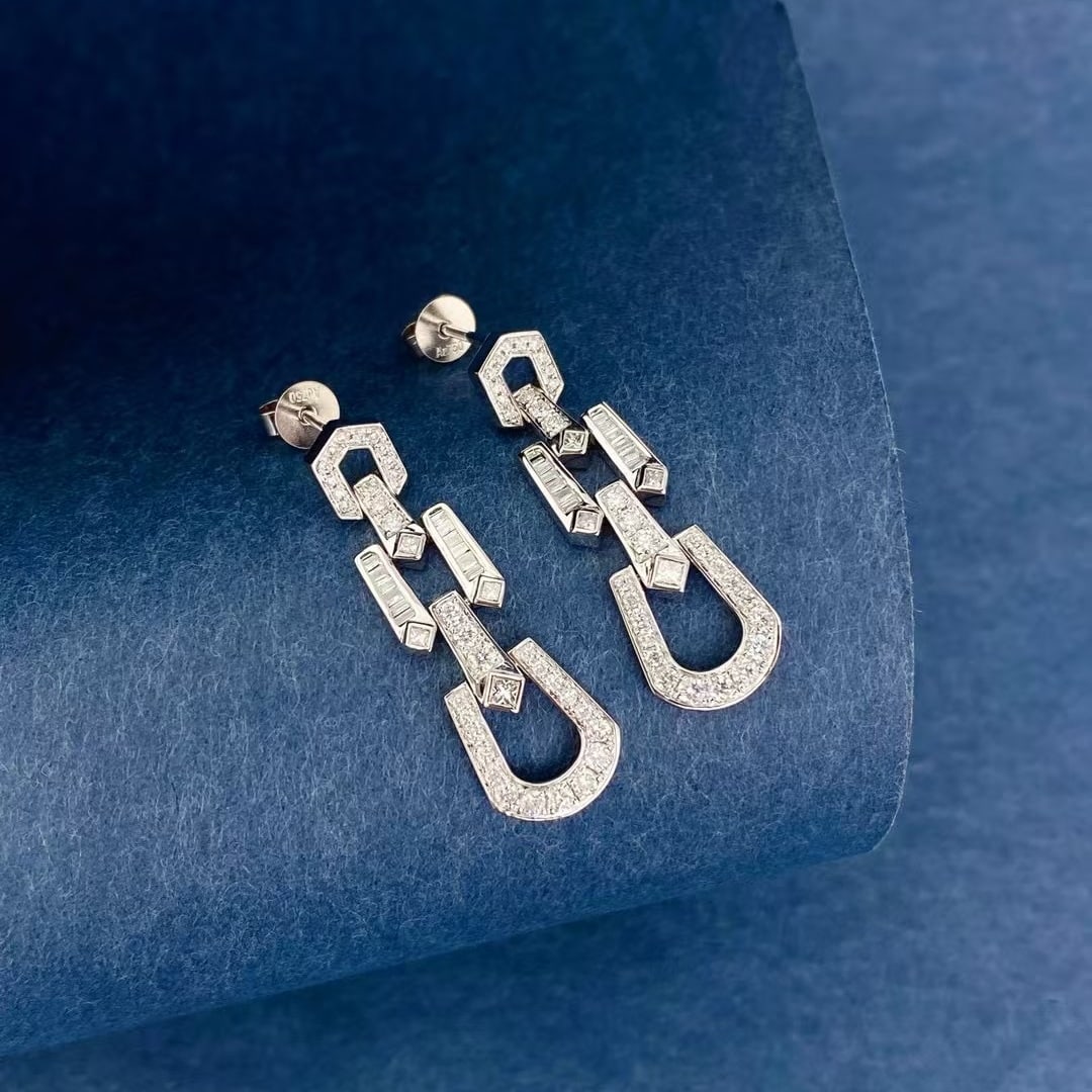 14k Gold 0.75 Ct Natural H Diamond Earrings - 2