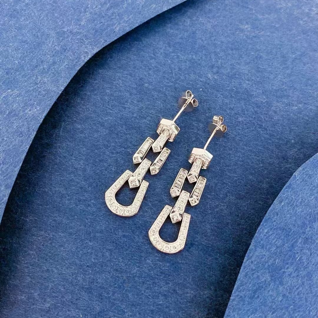 14k Gold 0.75 Ct Natural H Diamond Earrings - 3