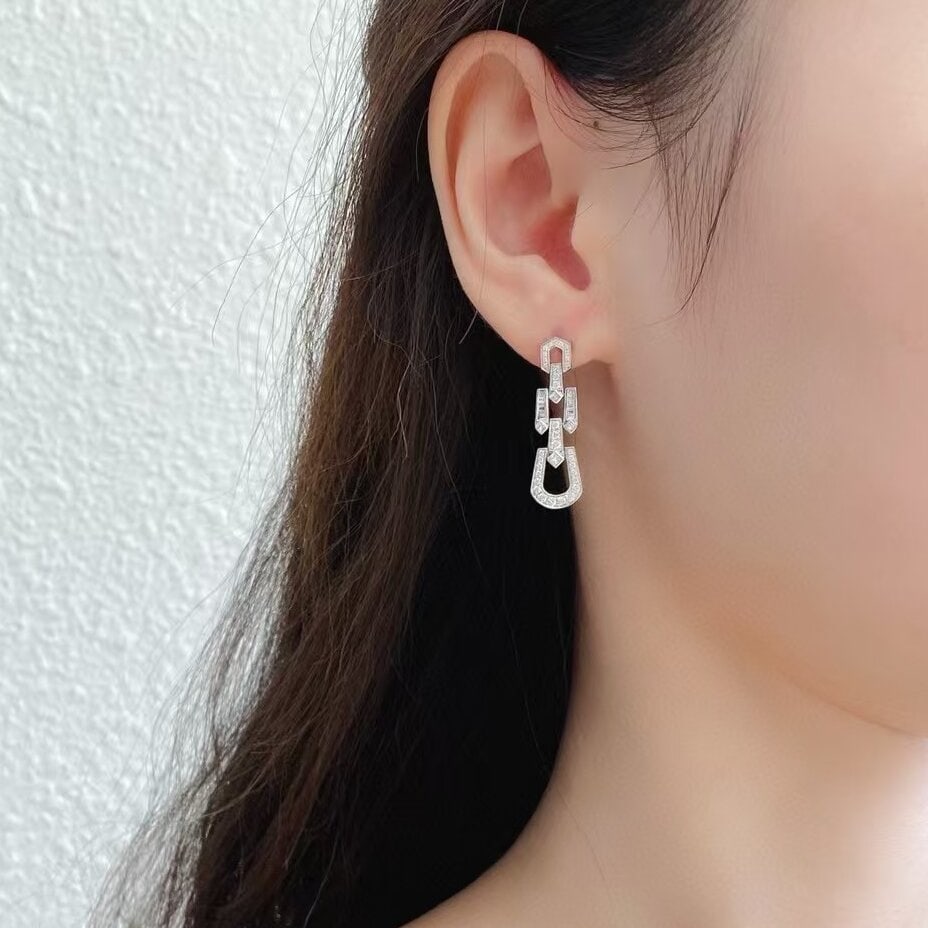 14k Gold 0.75 Ct Natural H Diamond Earrings - 4