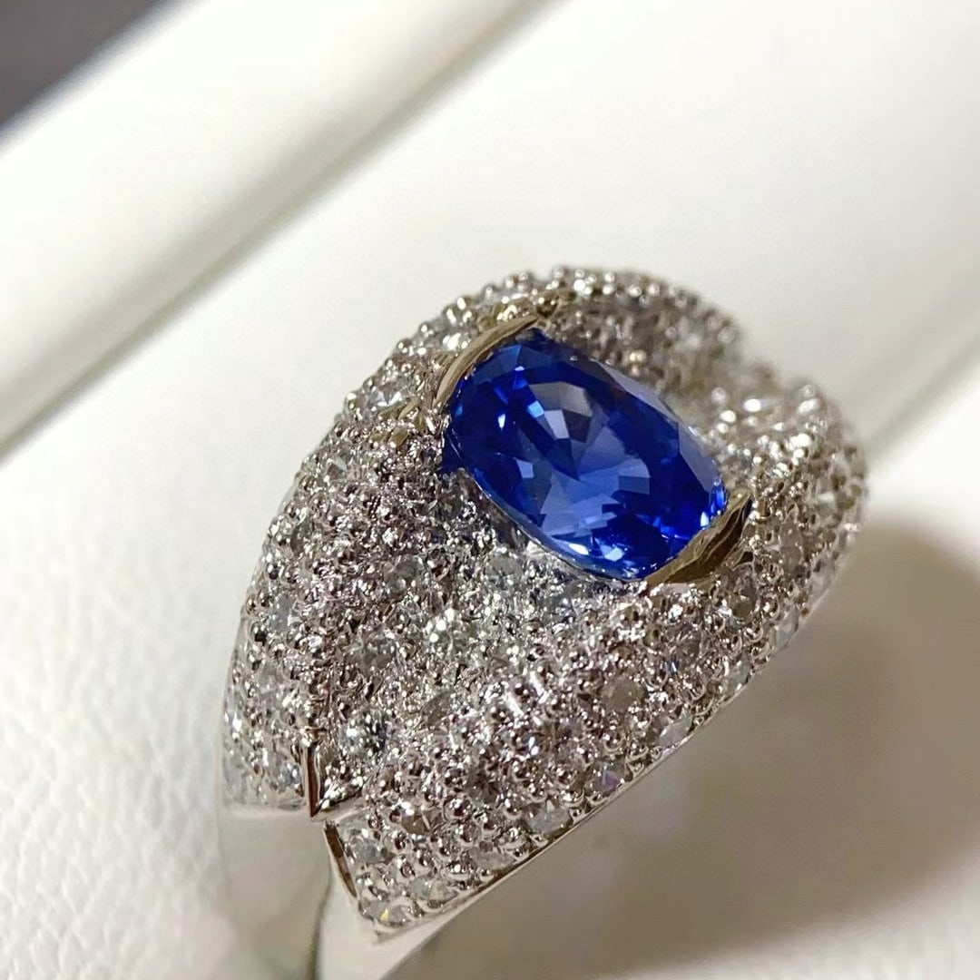 14k Gold 3.53 Ctw Natural Sapphire & Diamond Ring - 3