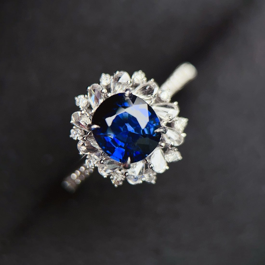 14k Gold 2.54 Ctw Natural Sapphire & Diamond Ring - 2