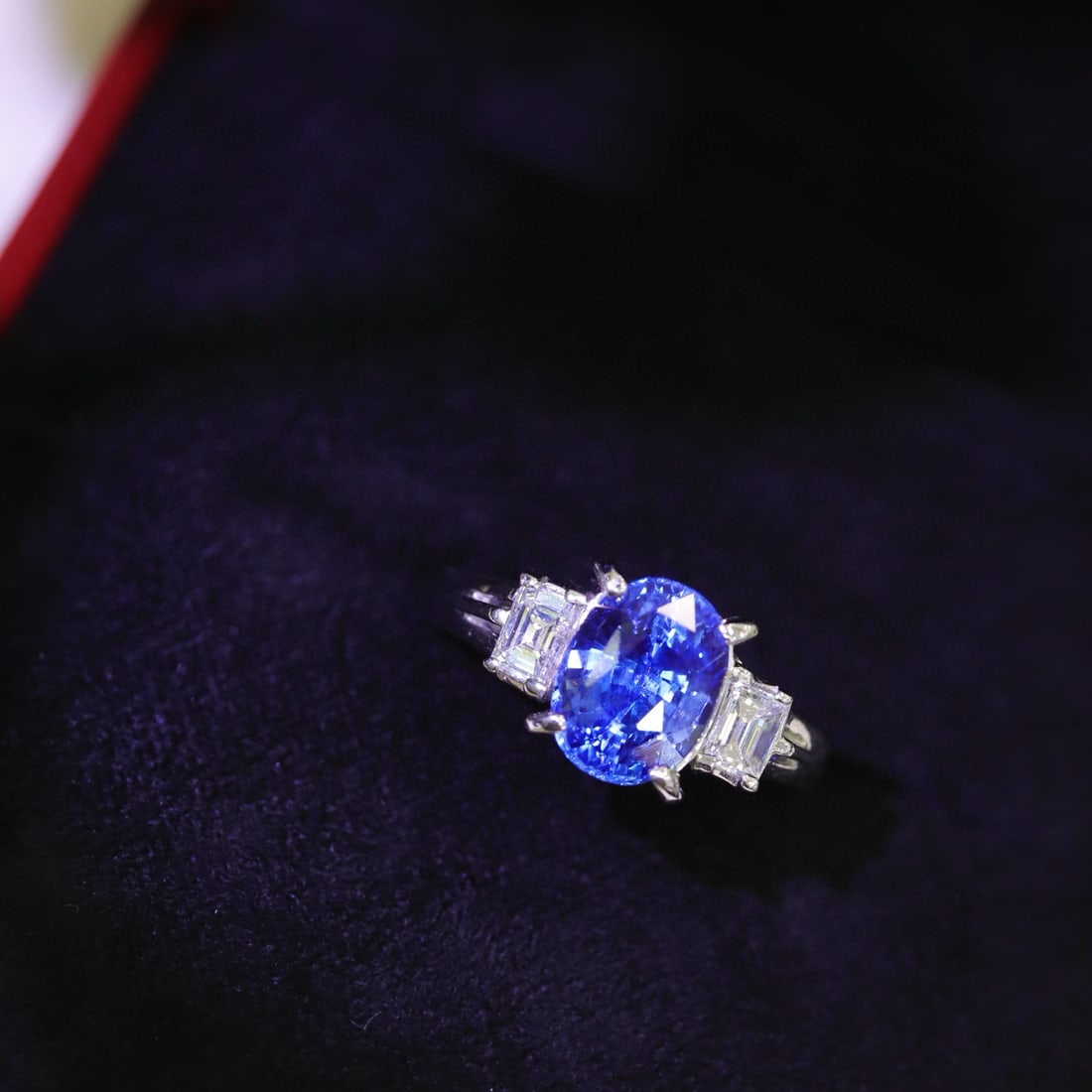 14k Gold 3.11 Ctw Natural Sapphire & Diamond Ring - 6