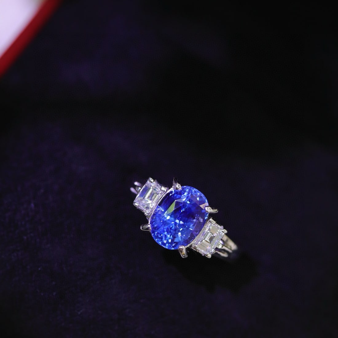 14k Gold 3.11 Ctw Natural Sapphire & Diamond Ring - 7