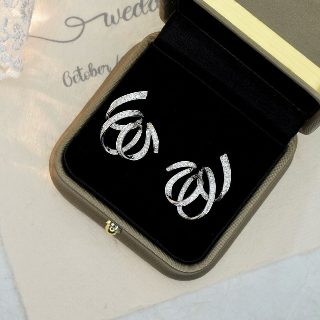 14k Gold 0.84 Ct Natural H Diamond Earrings - 8