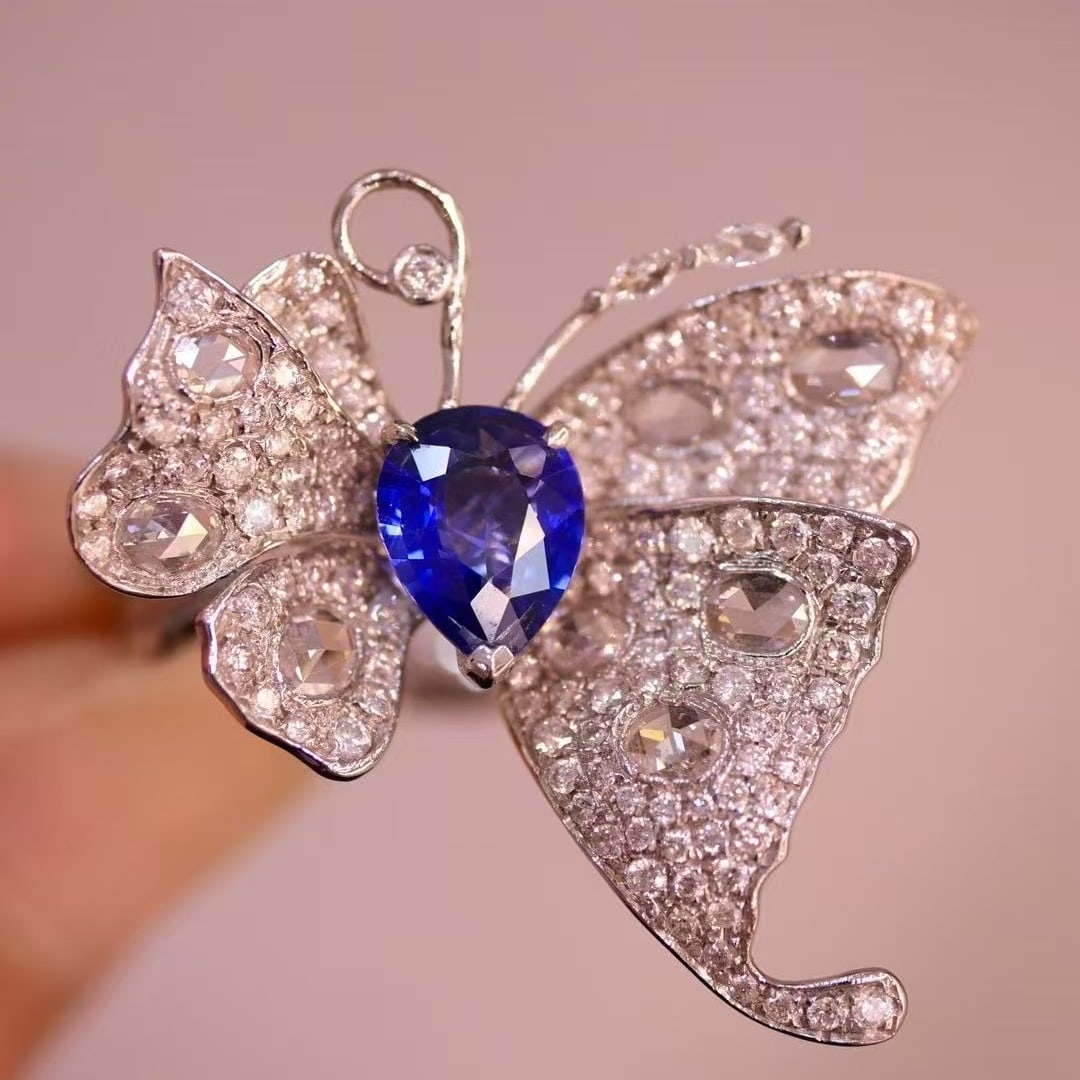 14k Gold 2.28 Ctw Natural Sapphire & Diamond Ring - 4