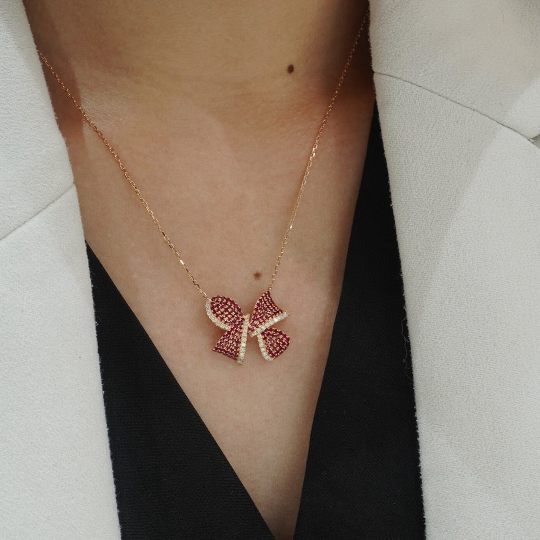 14k Gold 3.25 Ctw Natural Ruby & Diamond Jewelry Set - 6