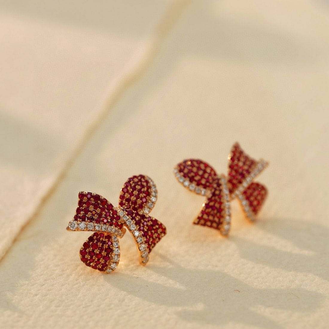 14k Gold 3.25 Ctw Natural Ruby & Diamond Jewelry Set - 7