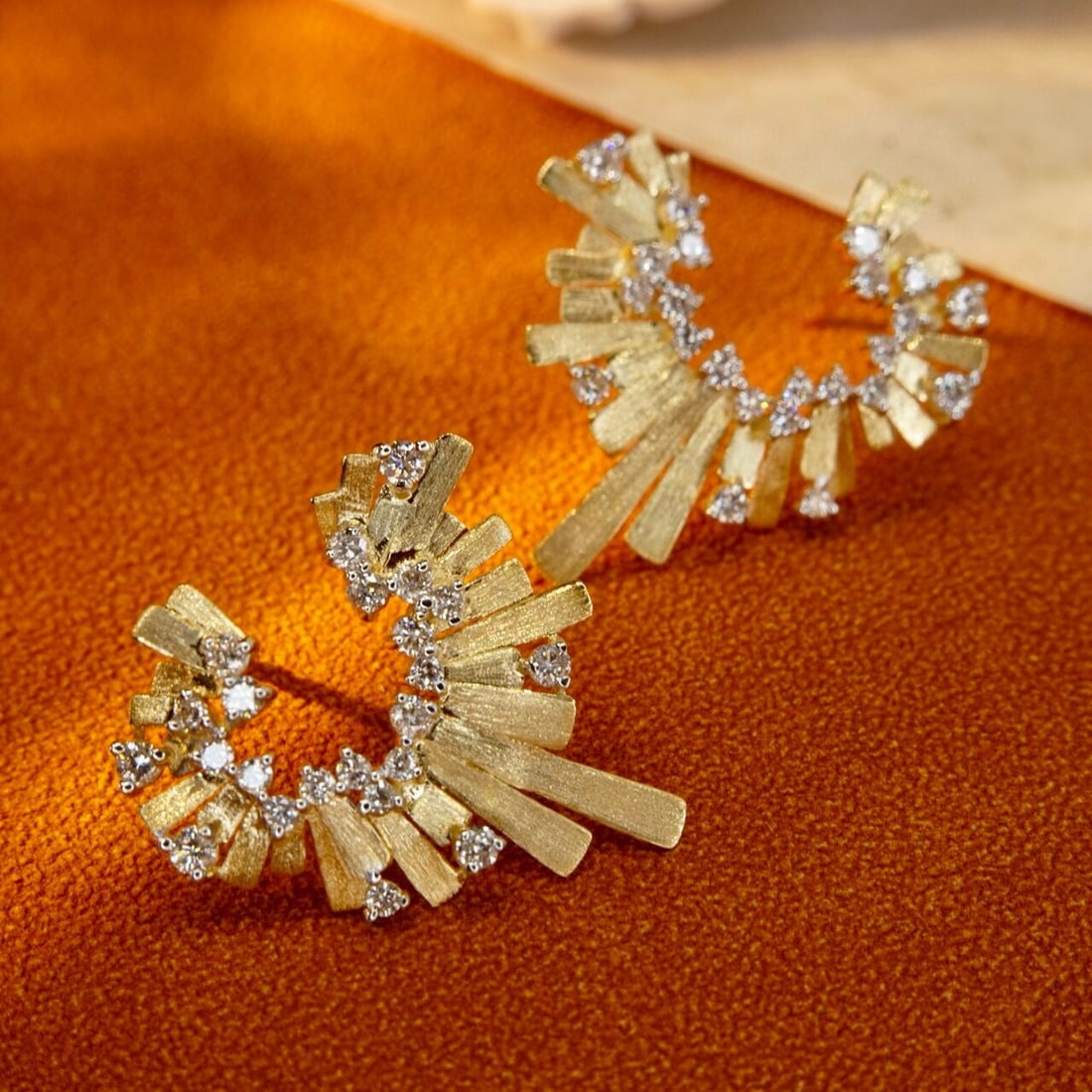 14k Gold 0.7 Ct Natural H Diamond Earrings - 2