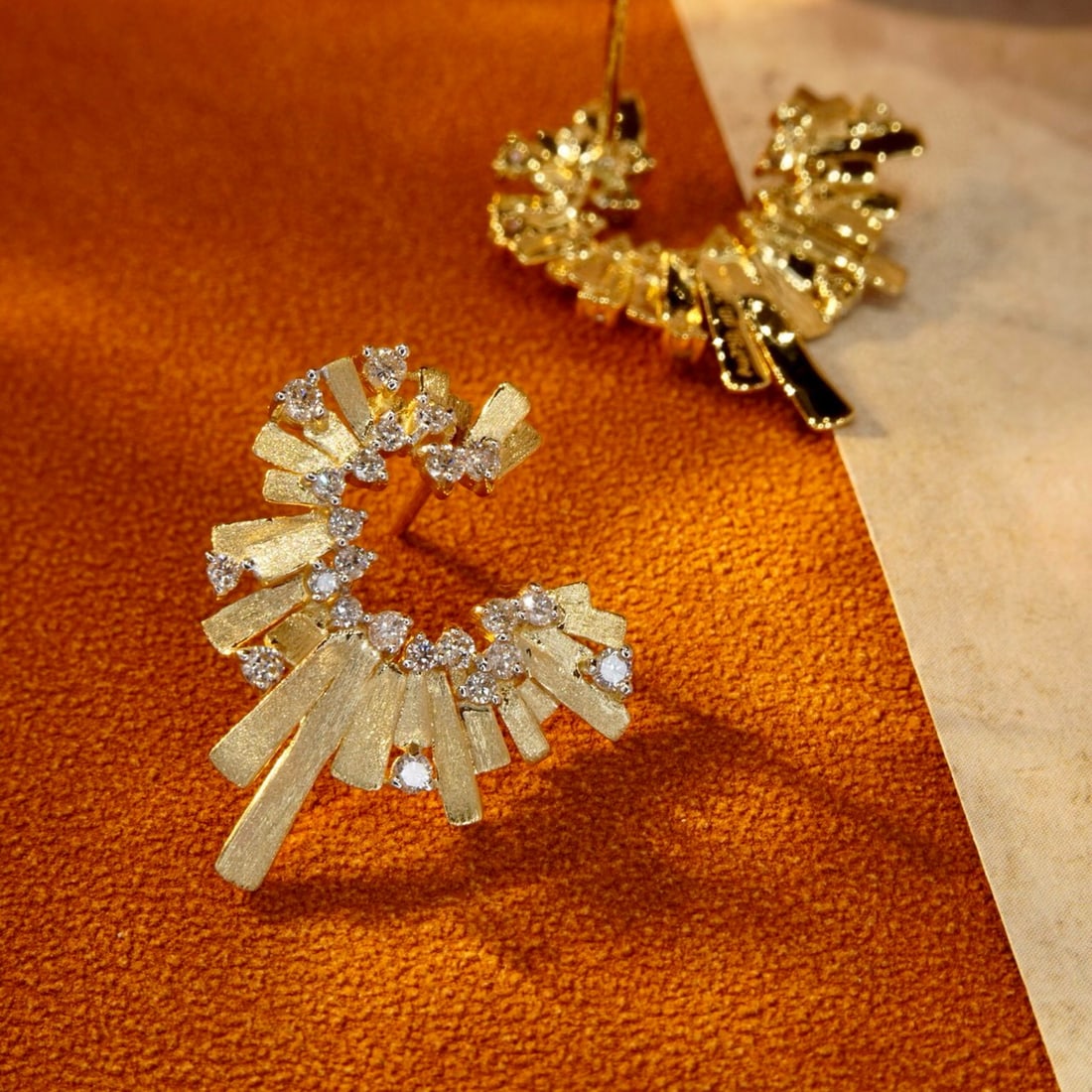 14k Gold 0.7 Ct Natural H Diamond Earrings - 3