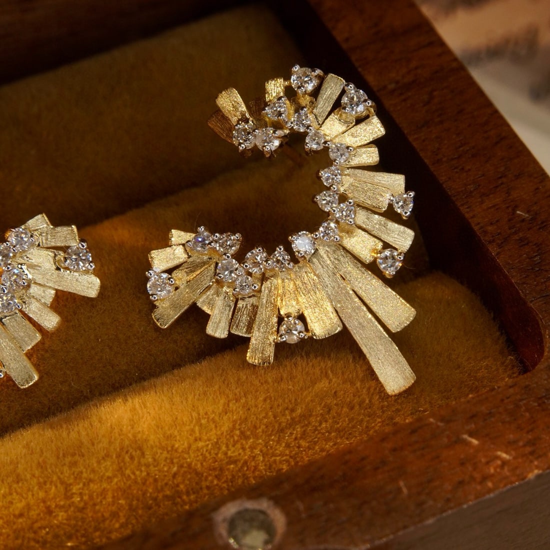 14k Gold 0.7 Ct Natural H Diamond Earrings - 5