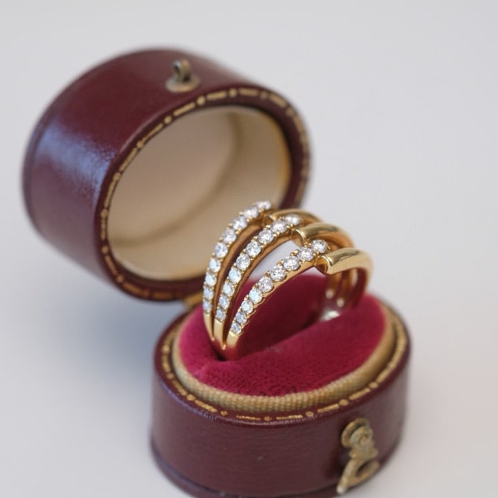 14k Gold 0.65 Ct Natural H Diamond Ring - 5