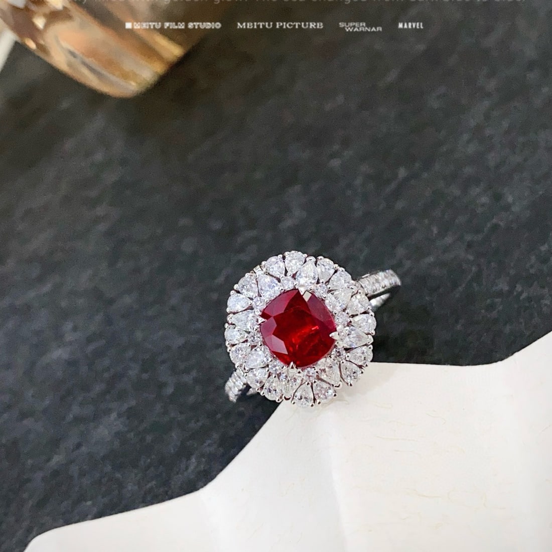 14k Gold 2.10 Ctw Natural Ruby & Diamond Ring/pendant( Without Chain ) - 6