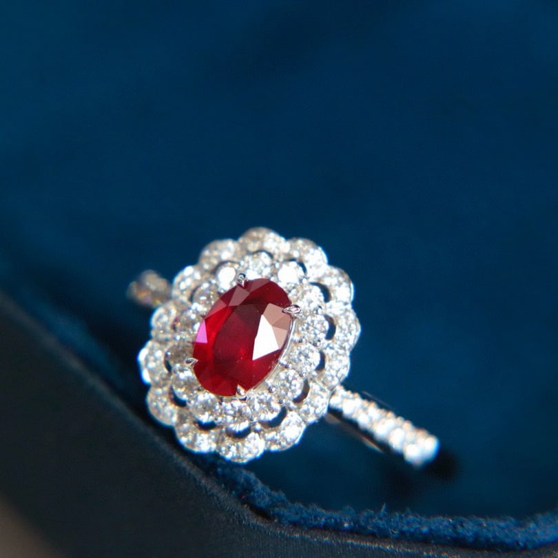 14k Gold 1.24 Ctw Natural Ruby & Diamond Ring - 2