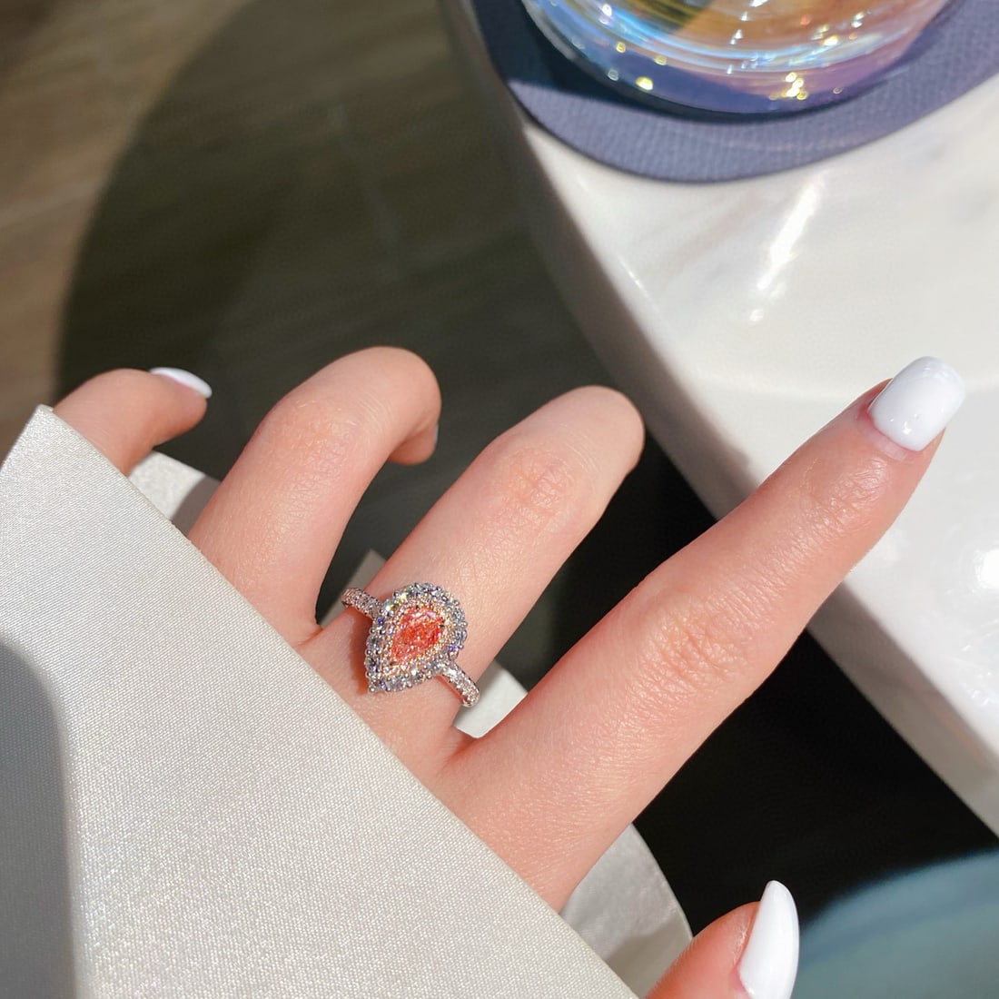 14k Gold 1.23 Ctw Natural Pink Diamond & Diamond Ring - 6