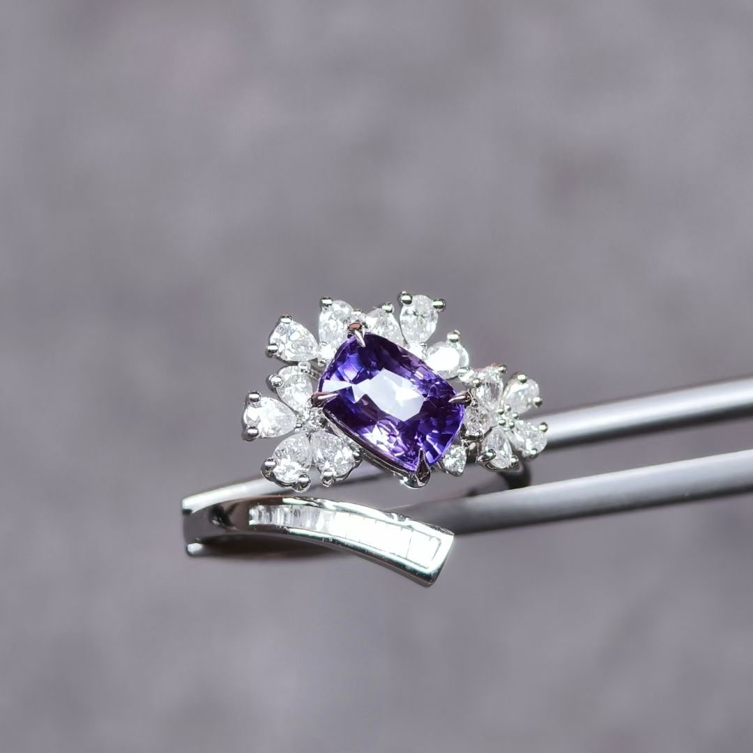 14k Gold 2.71 Ctw Natural Sapphire & Diamond Ring - 2