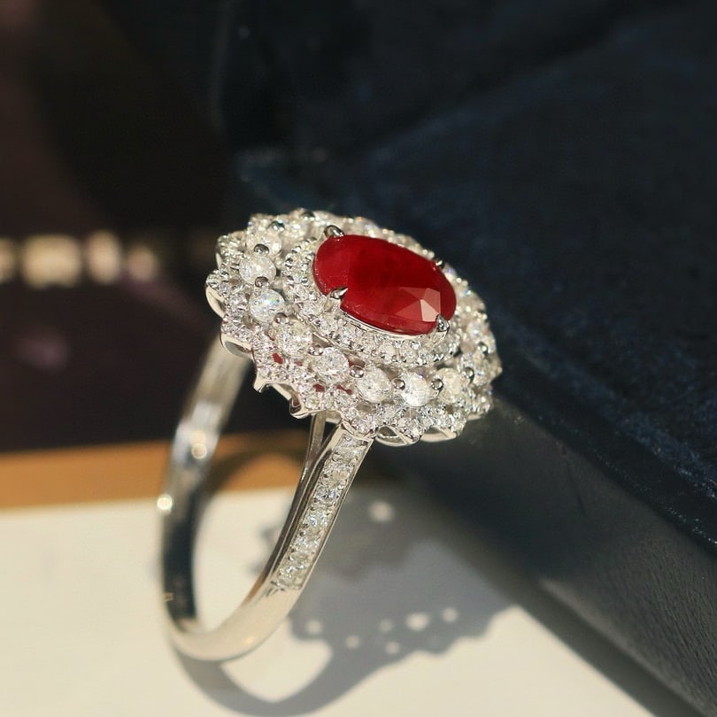 14k Gold 2.00 Ctw Natural Ruby & Diamond Ring - 2