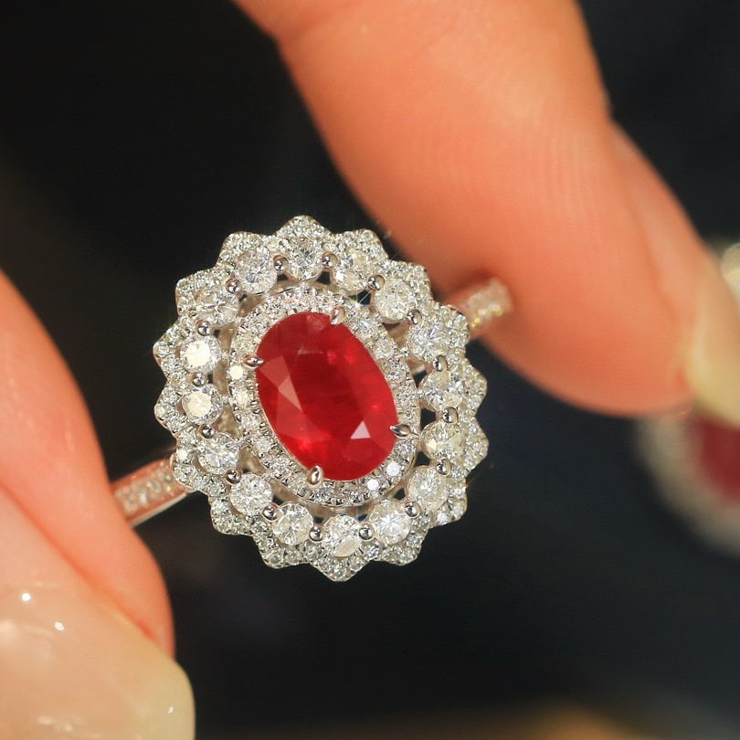 14k Gold 2.00 Ctw Natural Ruby & Diamond Ring - 3