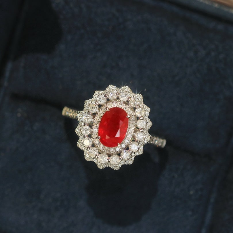 14k Gold 2.00 Ctw Natural Ruby & Diamond Ring - 5