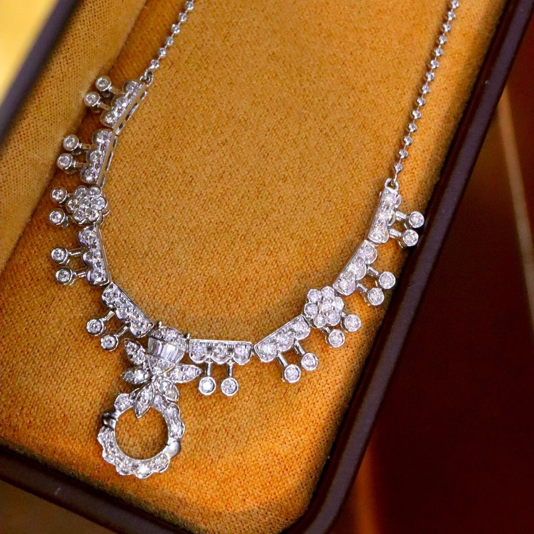 14k Gold 1.16 Ct Natural H Diamond Necklace - 2