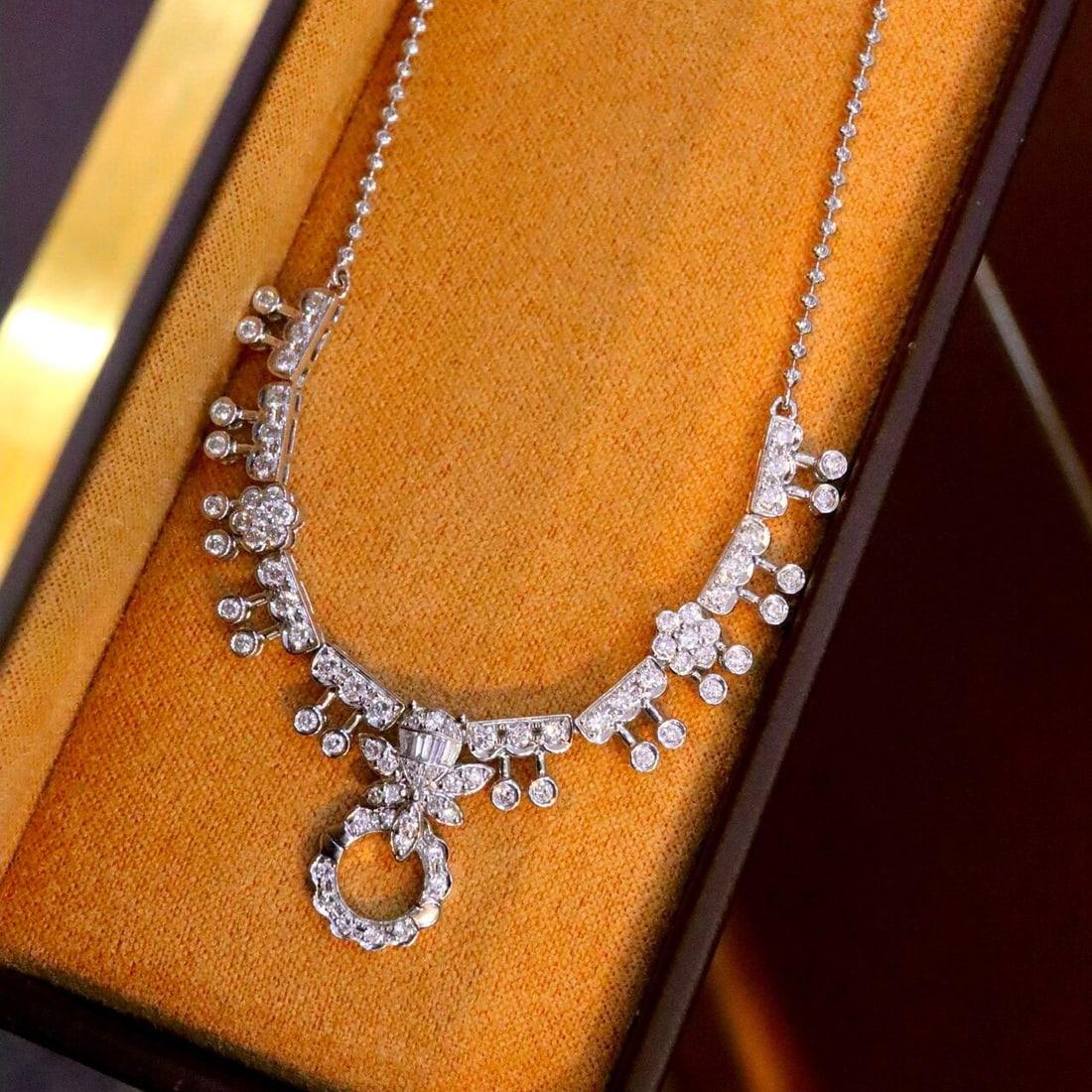 14k Gold 1.16 Ct Natural H Diamond Necklace - 5