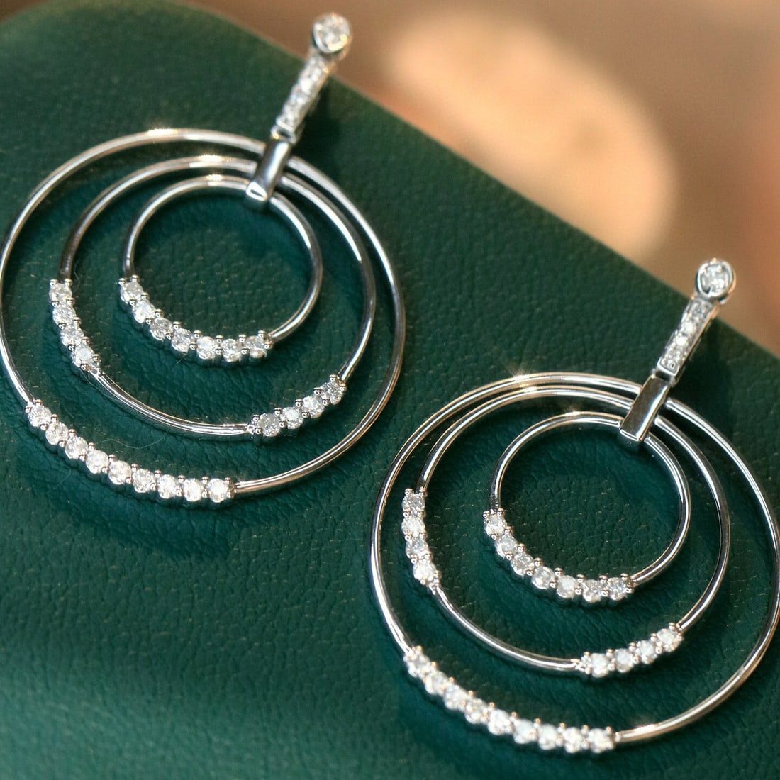 14k Gold 0.62 Ct Natural H Diamond Earrings - 8