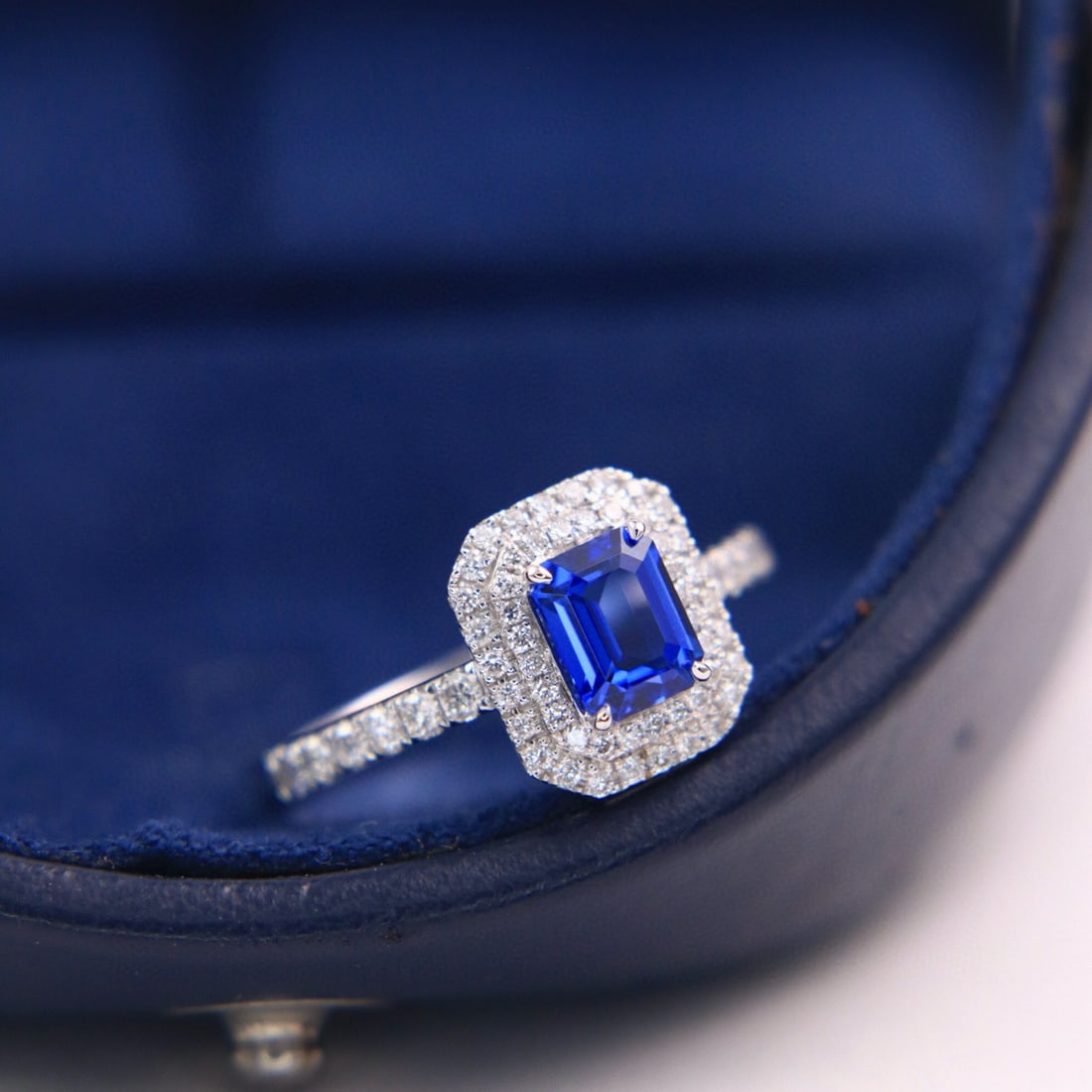 14k Gold 1.39 Ctw Natural Sapphire & Diamond Ring - 2