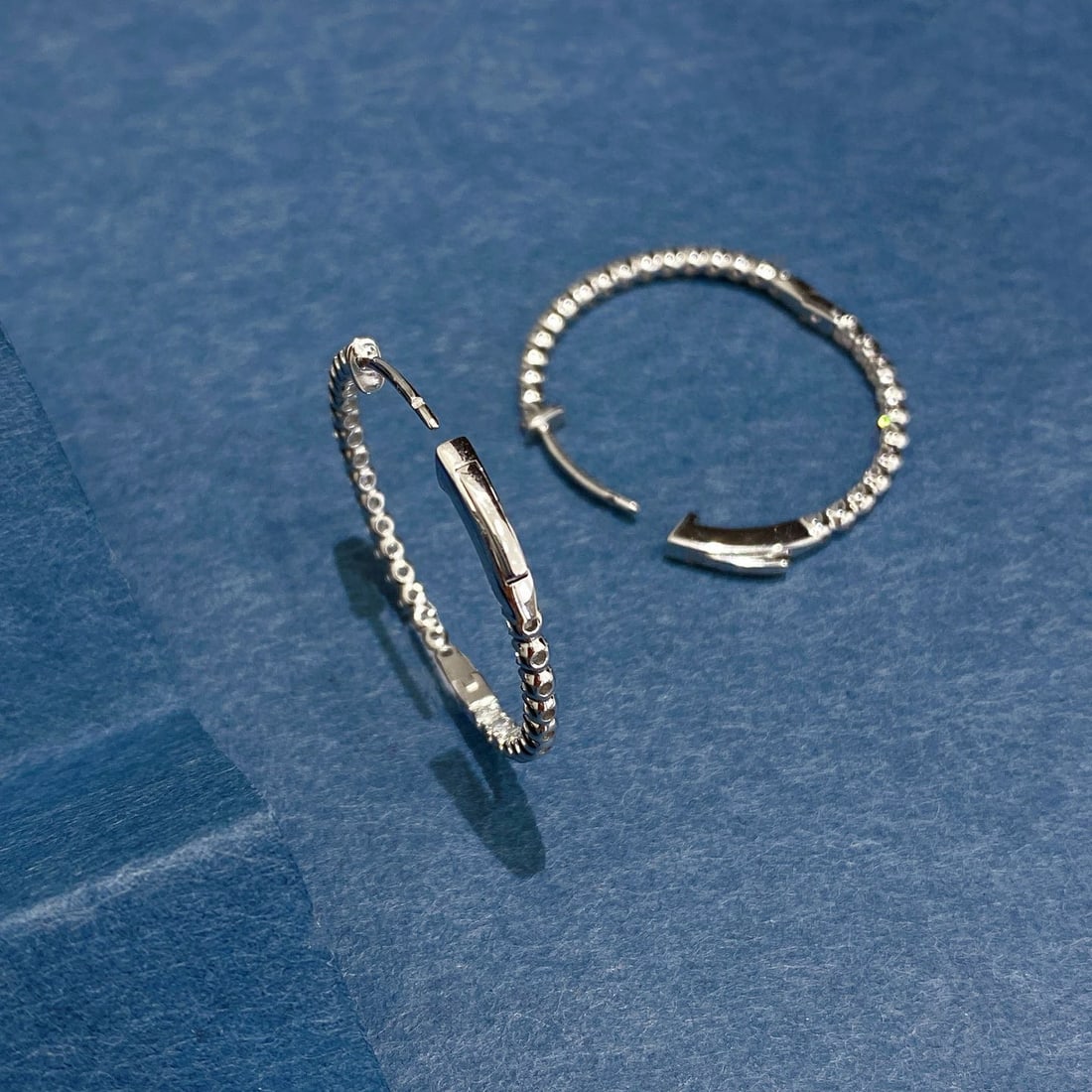 14k Gold 1.17 Ct Natural H Diamond Earrings - 5