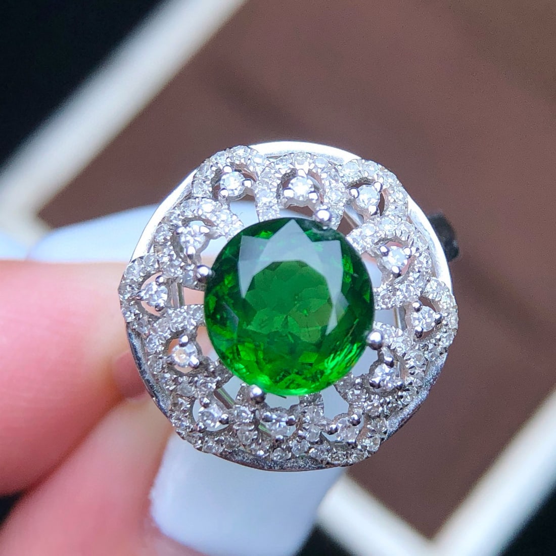 14k Gold 2.5 Ct Natural Tourmaline & Diamond Ring - 3