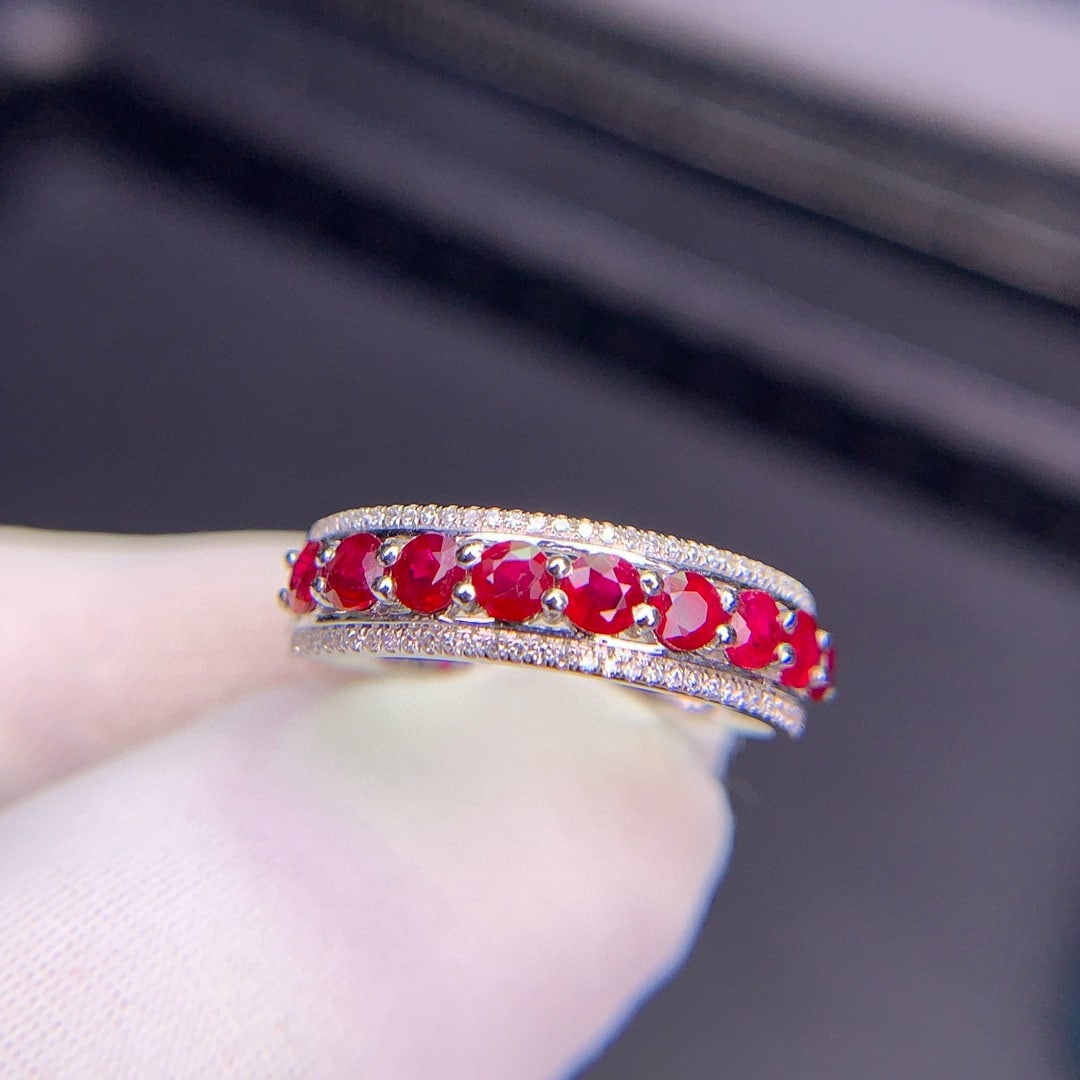 14k Gold 1.01 Ct Natural Ruby & Diamond Ring - 3