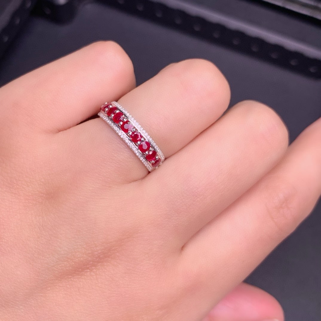 14k Gold 1.01 Ct Natural Ruby & Diamond Ring - 8