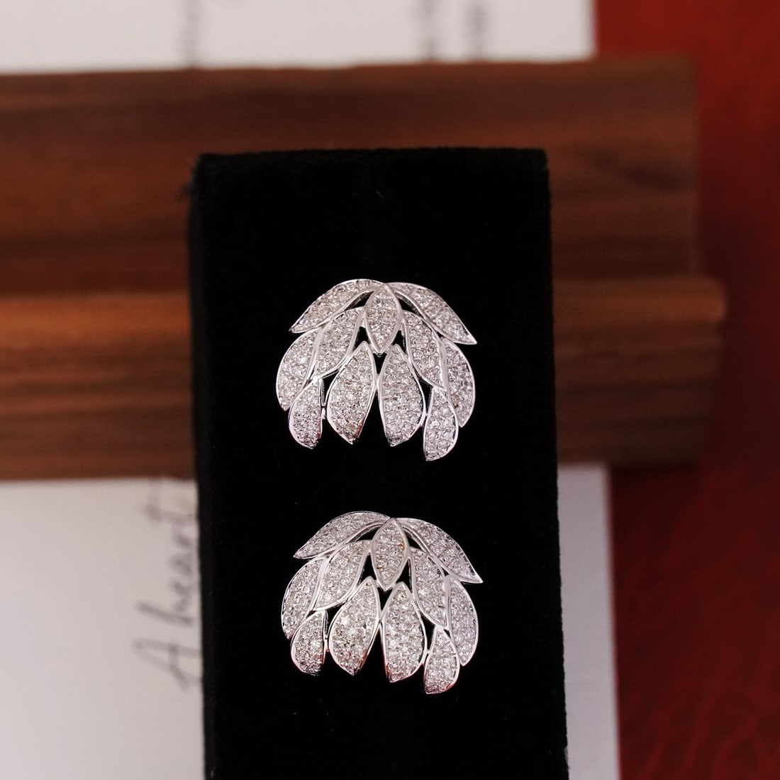 14k Gold 0.76 Ct Natural H Diamond Earrings - 2