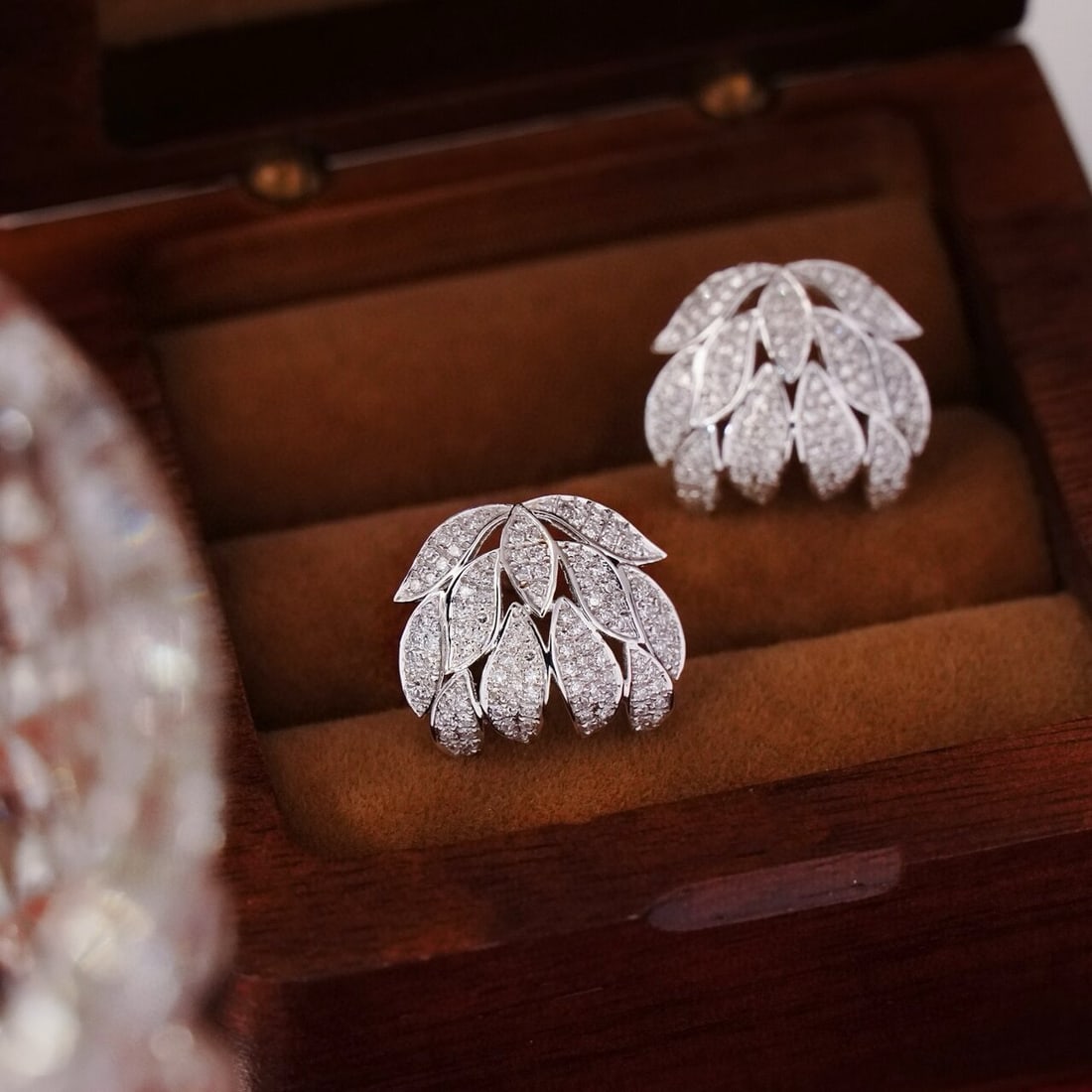 14k Gold 0.76 Ct Natural H Diamond Earrings - 6