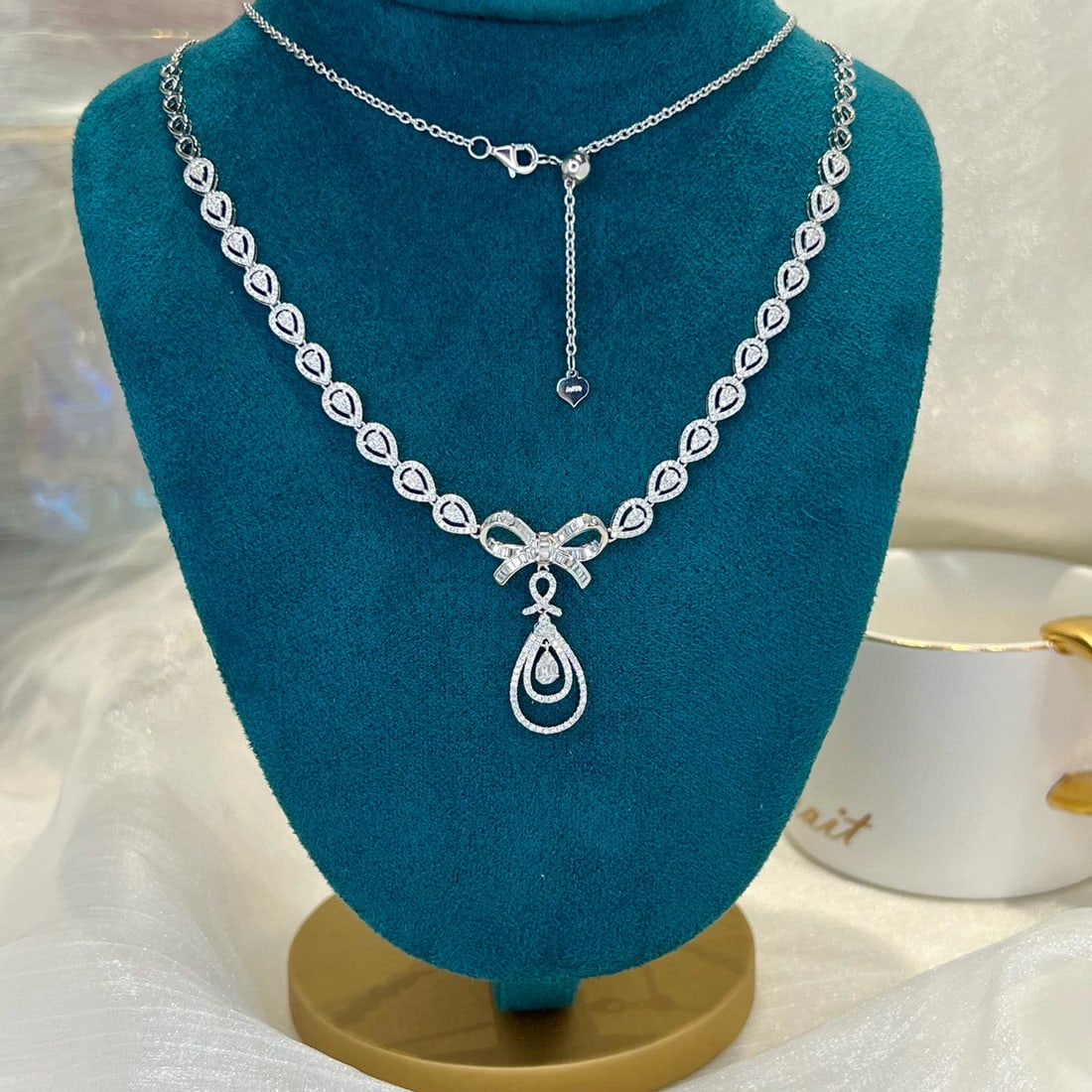 14k Gold 2.38 Ct Natural H Diamond Necklace - 2