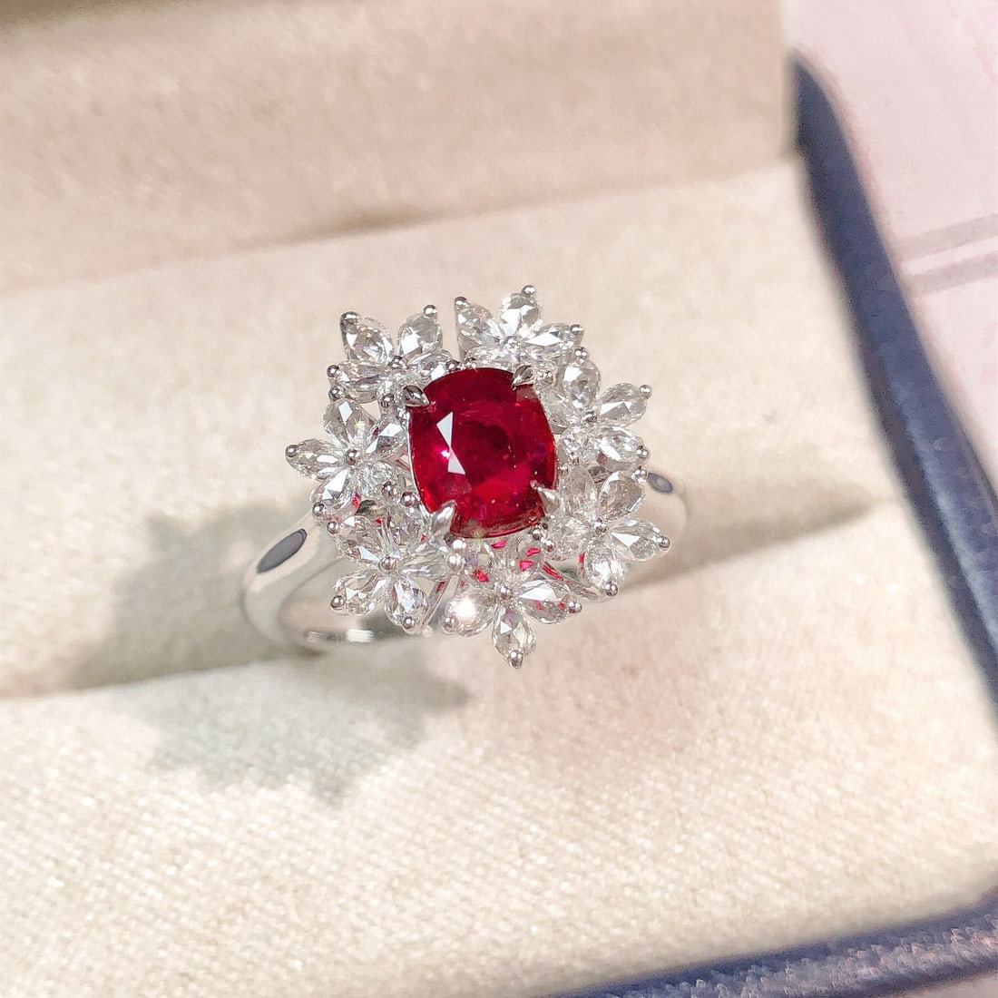 14k Gold 1.56 Ctw Natural Ruby & Diamond Ring - 3