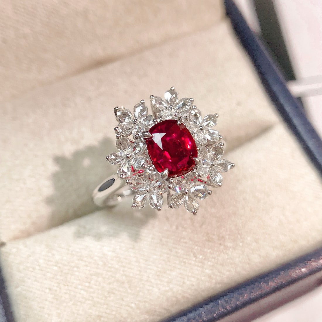 14k Gold 1.56 Ctw Natural Ruby & Diamond Ring - 4