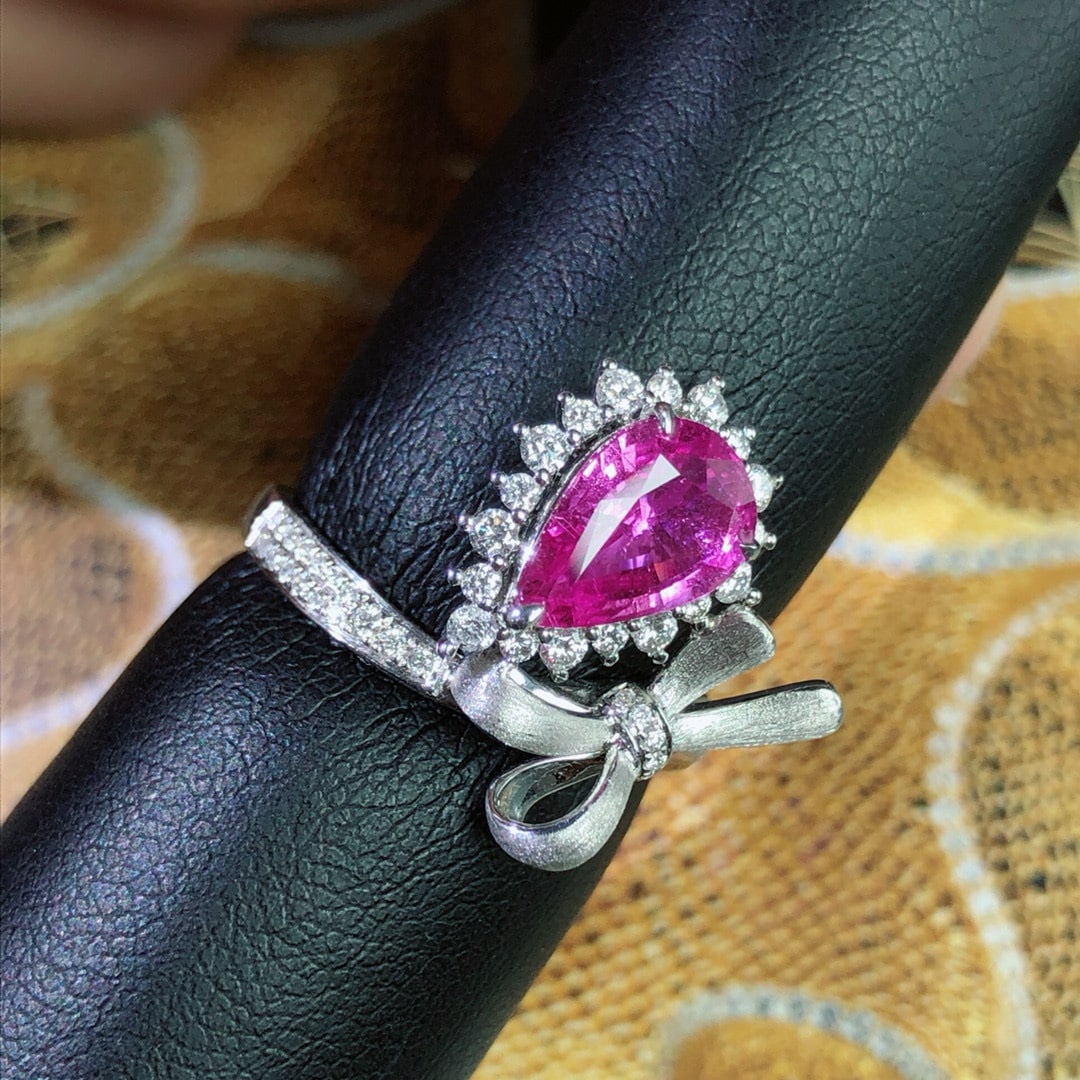 14k Gold 1.94 Ctw Natural Sapphire & Diamond Ring - 5