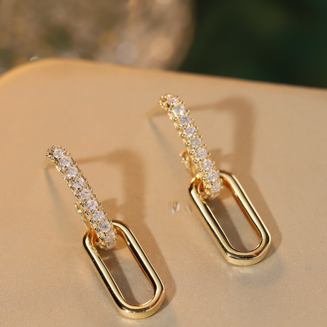 14k Gold 0.46 Ct Natural H Diamond Earrings - 2