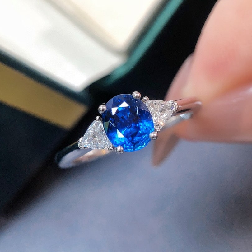 14k Gold 1.27 Ctw Natural Sapphire & Diamond Ring - 6