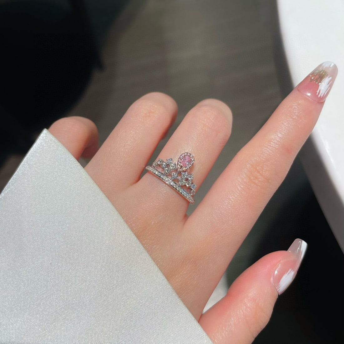 14k Gold 0.48 Ctw Natural Pink Diamond & Diamond Ring - 2