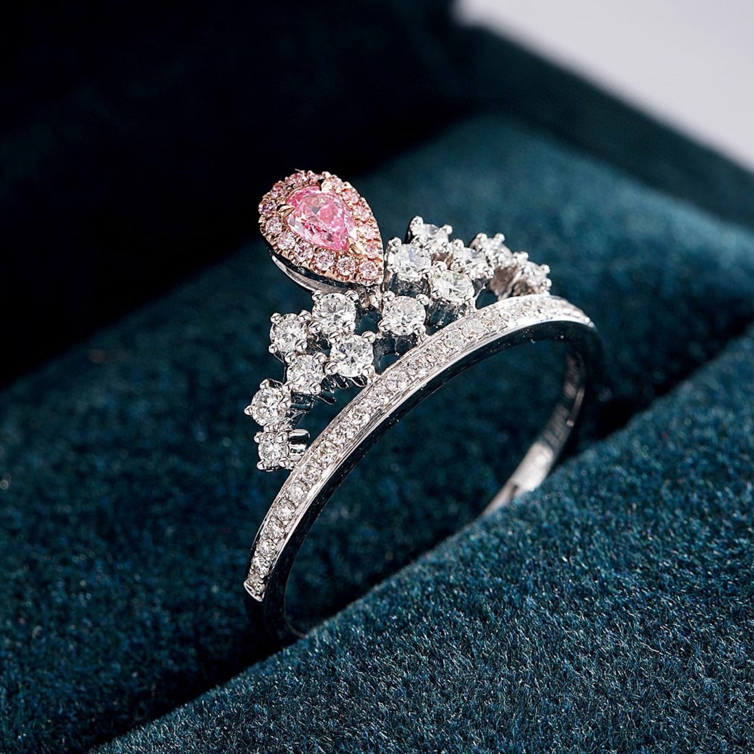 14k Gold 0.48 Ctw Natural Pink Diamond & Diamond Ring - 3