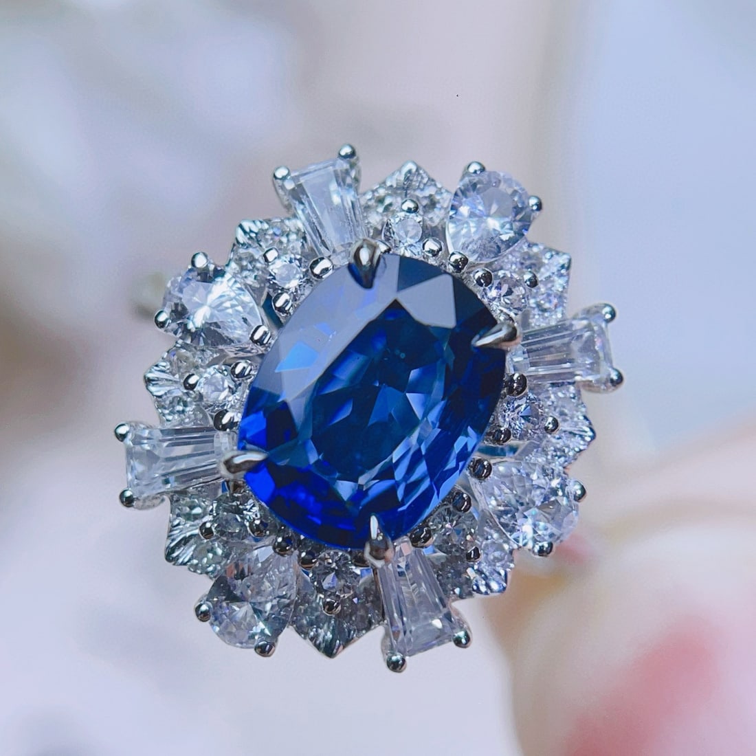 14k Gold 3.65 Ctw Natural Sapphire & Sapphire Ring - 3