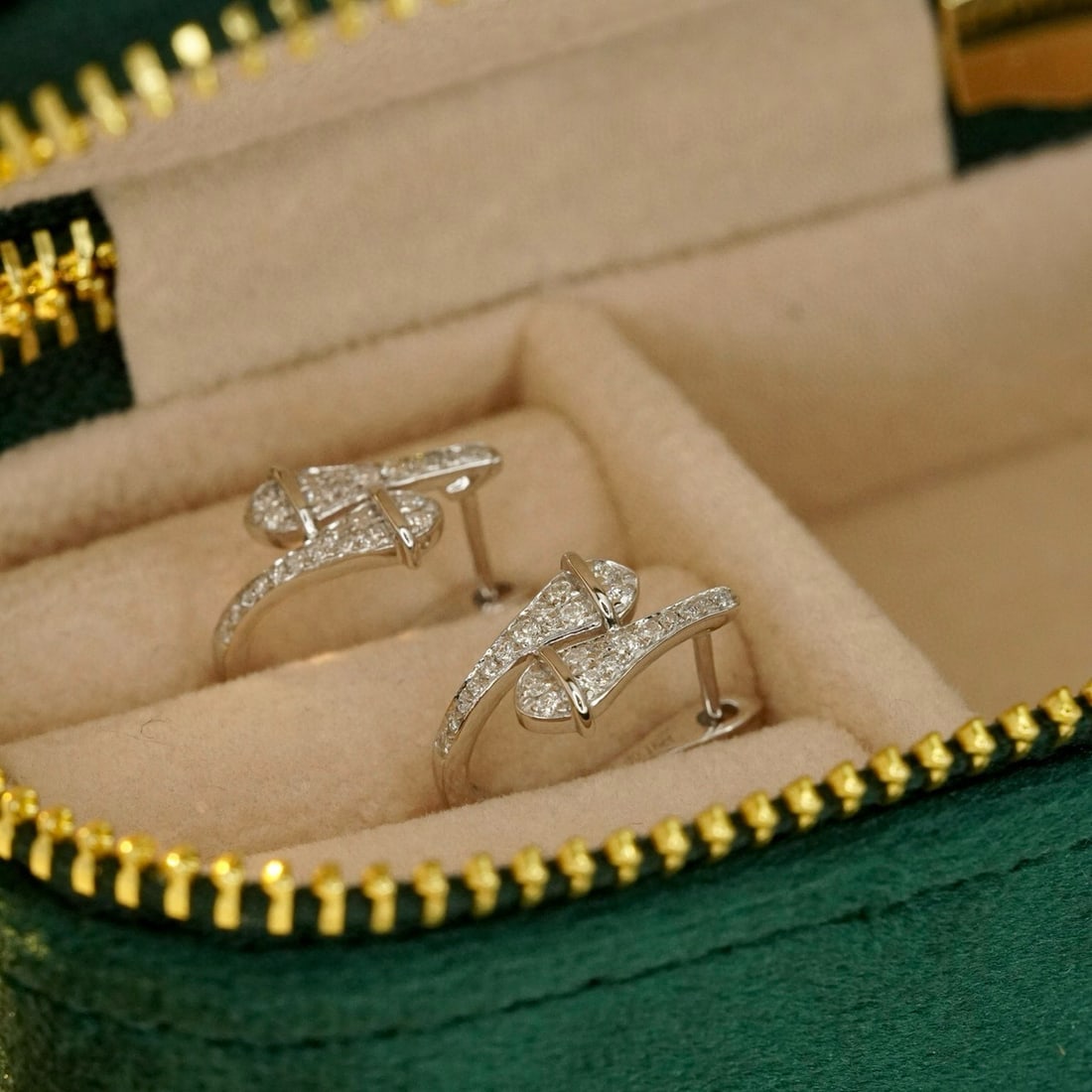 14k Gold 0.3 Ct Natural H Diamond Earrings - 3