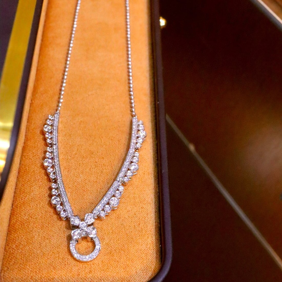 14k Gold 1.10 Ct Natural H Diamond Necklace - 3