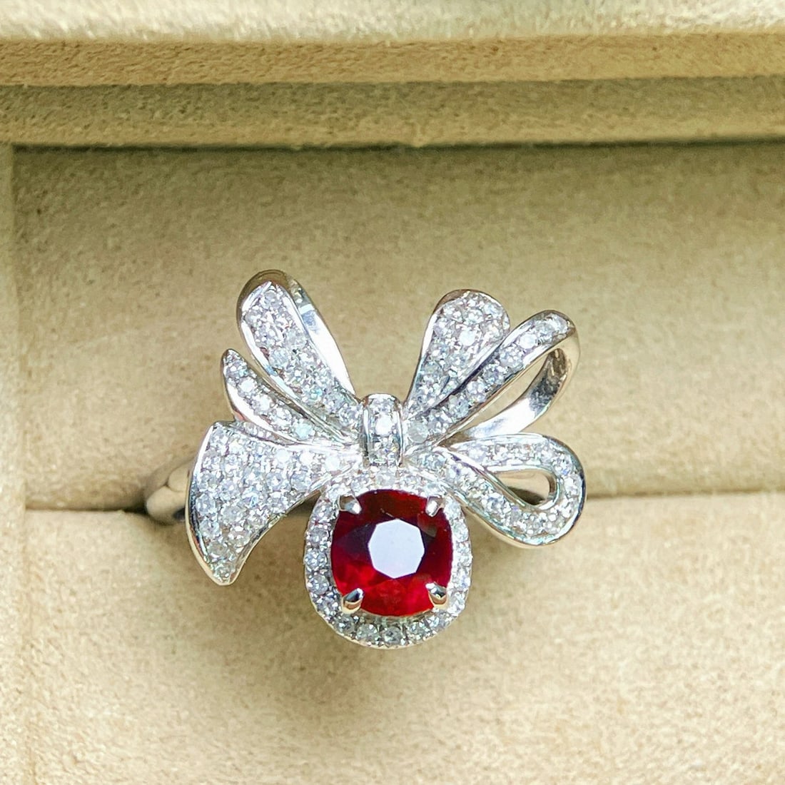 14k Gold 1.51 Ctw Natural Ruby & Diamond Ring - 3