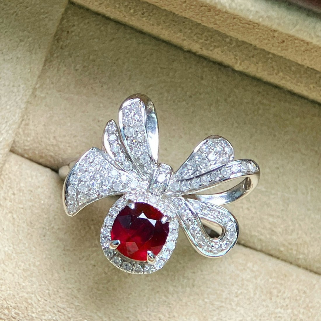 14k Gold 1.51 Ctw Natural Ruby & Diamond Ring - 8