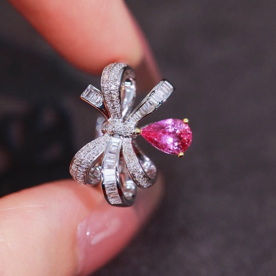 14k Gold 1.14 Ctw Natural Sapphire & Diamond Ring - 4