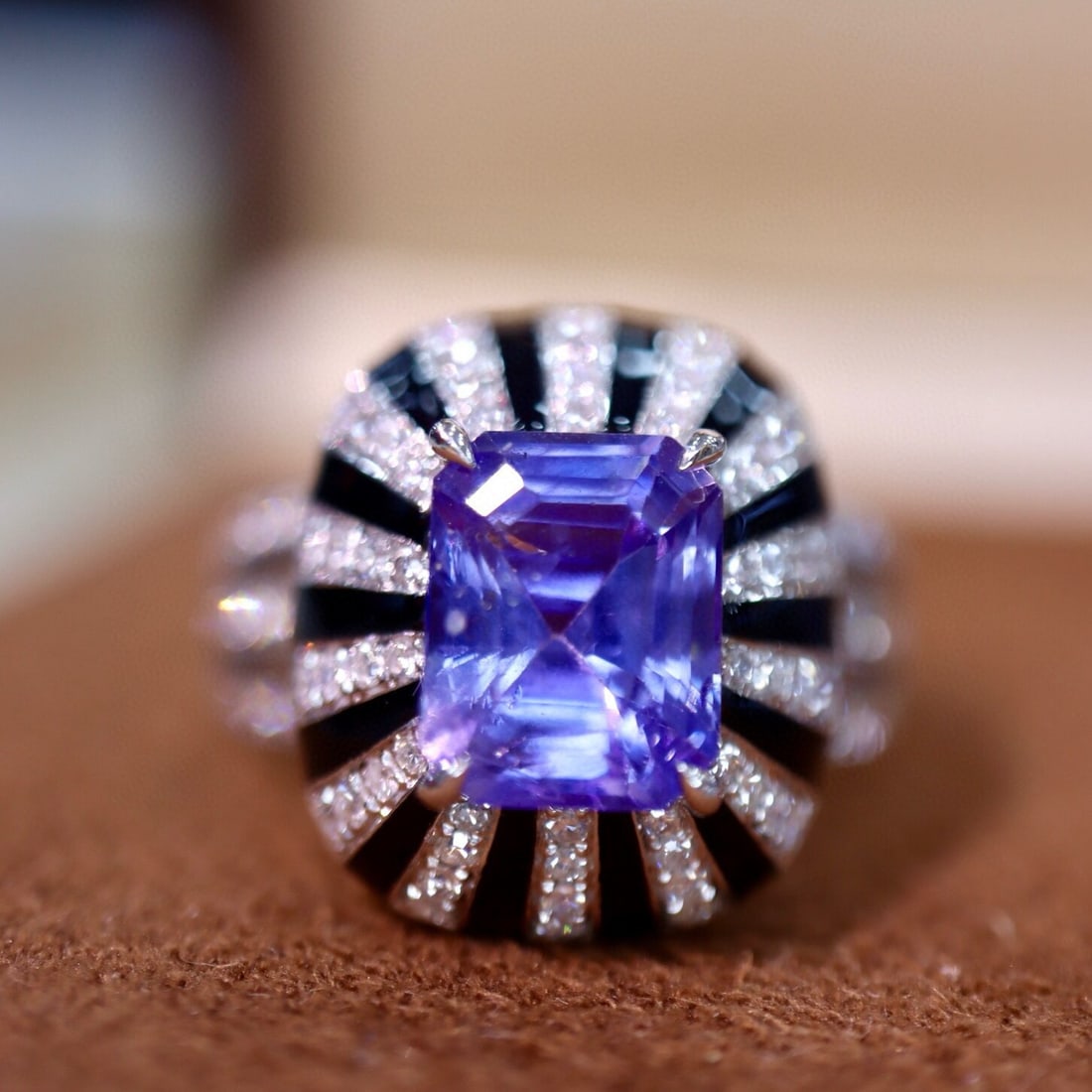 14k Gold 3.08 Ctw Natural Sapphire & Diamond Ring - 2