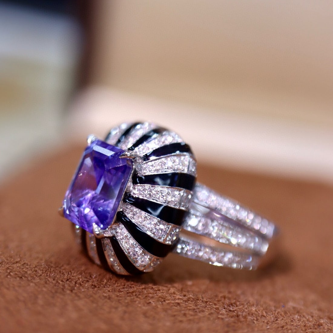 14k Gold 3.08 Ctw Natural Sapphire & Diamond Ring - 4